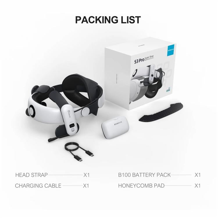 BOBOVR S3 Pro For Meta Quest 3 VR Head Strap with 10000mAh Battery by bashfashion