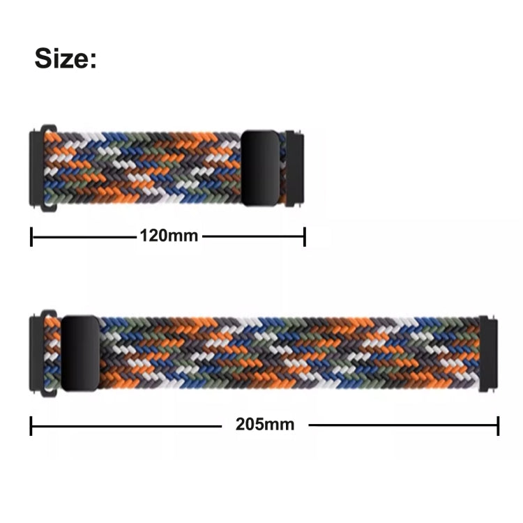 For Samsung Galaxy Fit3 Magnetic Buckle Nylon Braid Watch Band(Colorful Orange) by bashfashion