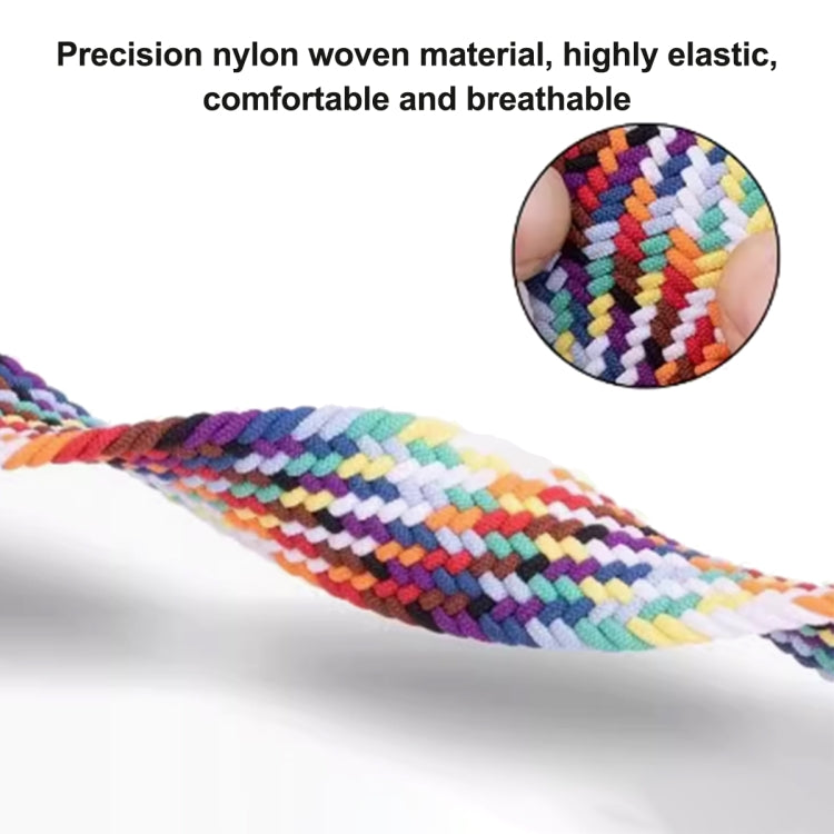 For Samsung Galaxy Fit3 Magnetic Buckle Nylon Braid Watch Band(Colorful Purple) by bashfashion