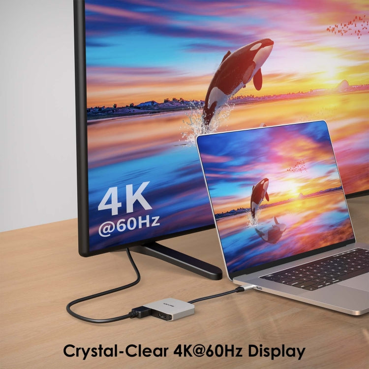 WAVLINK WL-UHP510Pro 4K/60Hz Video Converter USB-C Male to Dual HDMI Female Adapter by WAVLINK