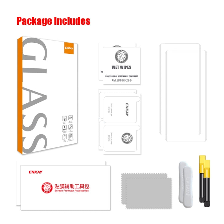 For OnePlus Ace 3 2pcs ENKAY Hat-Prince UV Full Glue Tempered Glass Film by ENKAY