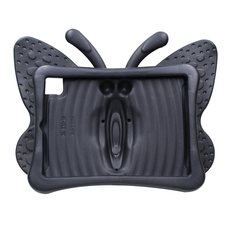 For iPad Air 11 2025 / 2024 Butterfly Bracket Kids EVA Shockproof Tablet Case(Black) by bashfashion