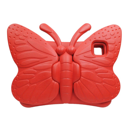 For iPad Air 11 2025 / 2024 Butterfly Bracket Kids EVA Shockproof Tablet Case(Red) by bashfashion