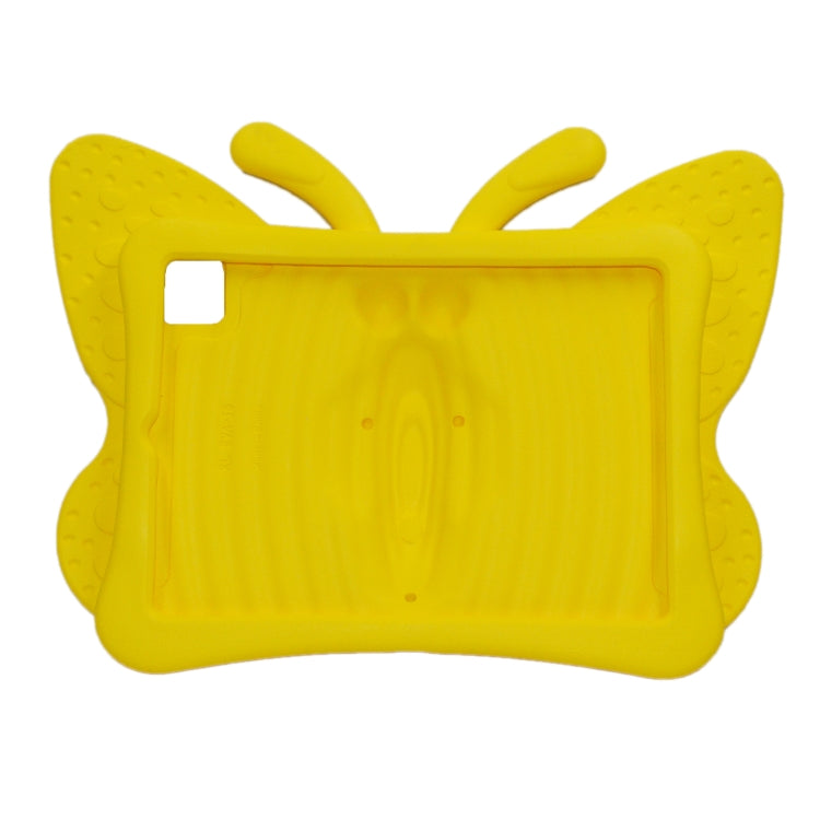 For iPad Air 11 2025 / 2024 Butterfly Bracket Kids EVA Shockproof Tablet Case(Yellow) by bashfashion