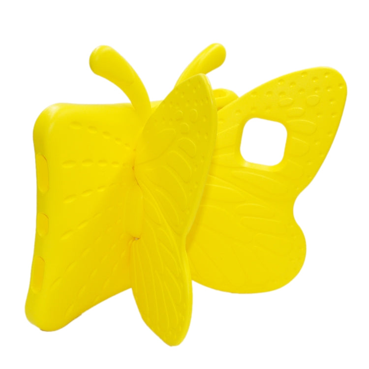 For iPad Air 11 2025 / 2024 Butterfly Bracket Kids EVA Shockproof Tablet Case(Yellow) by bashfashion