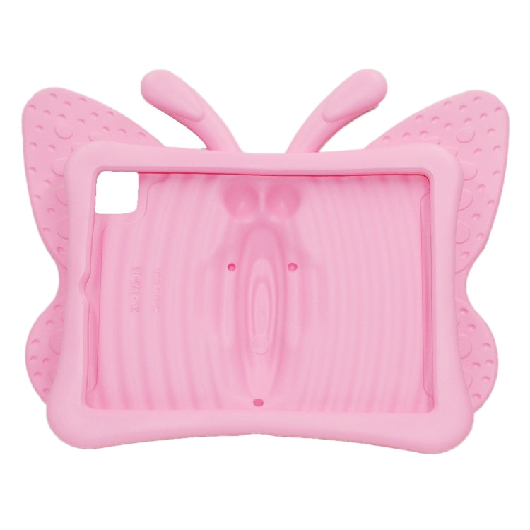 For iPad Air 11 2025 / 2024 Butterfly Bracket Kids EVA Shockproof Tablet Case(Pink) by bashfashion