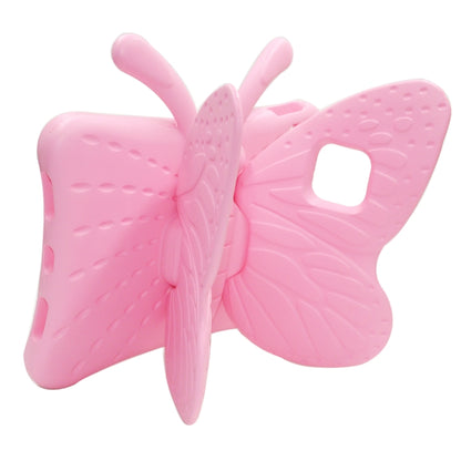 For iPad Air 11 2025 / 2024 Butterfly Bracket Kids EVA Shockproof Tablet Case(Pink) by bashfashion