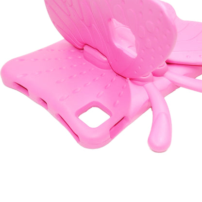 For iPad Pro 11 2025 / 2024 Butterfly Bracket Kids EVA Shockproof Tablet Case(RoseRed) by bashfashion