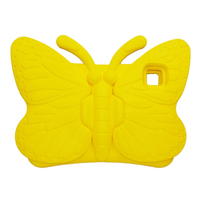 For iPad Pro 11 2025 / 2024 Butterfly Bracket Kids EVA Shockproof Tablet Case(Yellow) by bashfashion