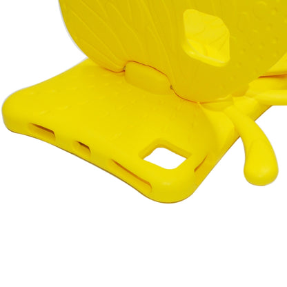 For iPad Pro 11 2025 / 2024 Butterfly Bracket Kids EVA Shockproof Tablet Case(Yellow) by bashfashion
