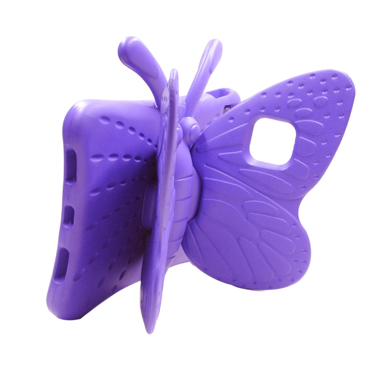 For iPad Pro 11 2025 / 2024 Butterfly Bracket Kids EVA Shockproof Tablet Case(Purple) by bashfashion