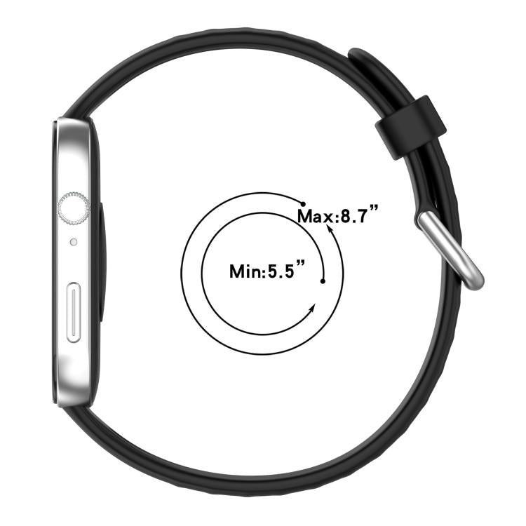 For Huawei Watch Fit4 / Fit4 Pro / Fit3 Silver Buckle Silicone Sports Watch Band(Black) by bashfashion