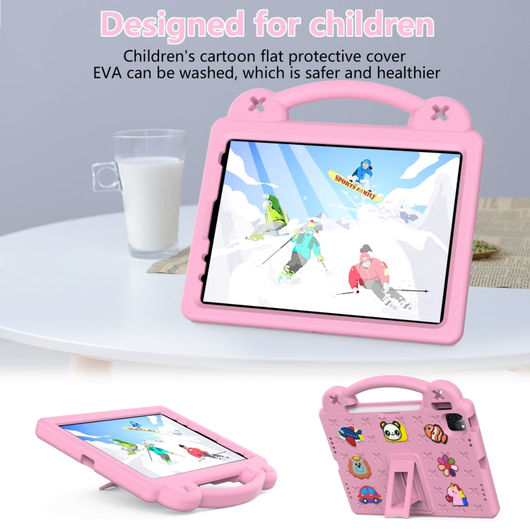For iPad Air 11 2025 / 2024 Handle Kickstand Children EVA Shockproof Tablet Case(Pink) by bashfashion
