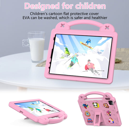 For iPad Air 11 2025 / 2024 Handle Kickstand Children EVA Shockproof Tablet Case(Pink) by bashfashion