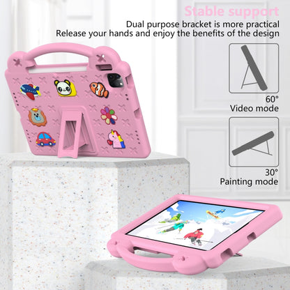 For iPad Air 11 2025 / 2024 Handle Kickstand Children EVA Shockproof Tablet Case(Pink) by bashfashion