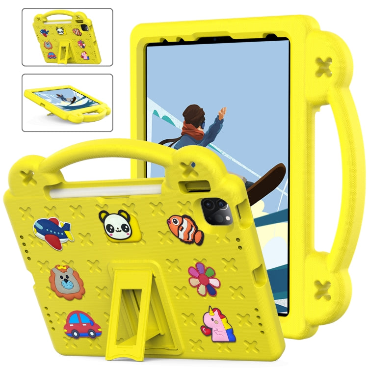 For iPad Pro 11 2025 / 2024 Handle Kickstand Children EVA Shockproof Tablet Case(Yellow) by bashfashion