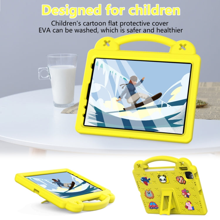 For iPad Pro 11 2025 / 2024 Handle Kickstand Children EVA Shockproof Tablet Case(Yellow) by bashfashion