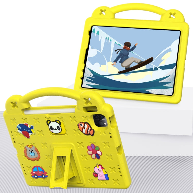 For iPad Pro 11 2025 / 2024 Handle Kickstand Children EVA Shockproof Tablet Case(Yellow) by bashfashion