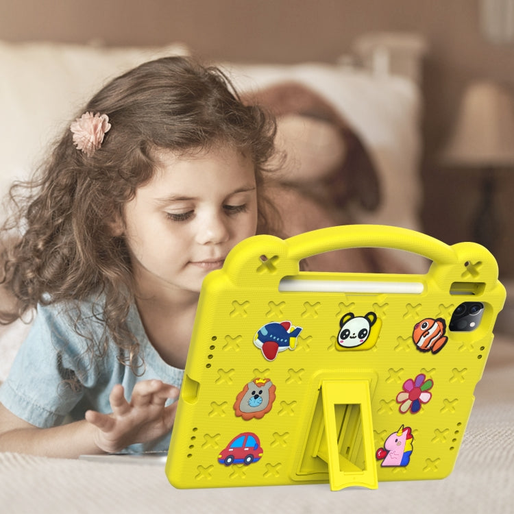 For iPad Pro 11 2025 / 2024 Handle Kickstand Children EVA Shockproof Tablet Case(Yellow) by bashfashion