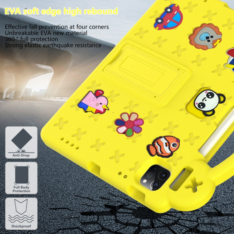 For iPad Pro 11 2025 / 2024 Handle Kickstand Children EVA Shockproof Tablet Case(Yellow) by bashfashion