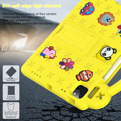 For iPad Pro 11 2025 / 2024 Handle Kickstand Children EVA Shockproof Tablet Case(Yellow) by bashfashion