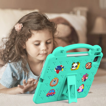 For iPad Air 13 2025 / 2024 Handle Kickstand Children EVA Shockproof Tablet Case(Mint Green) by bashfashion