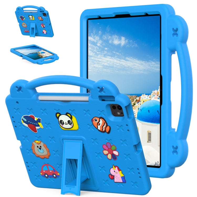 For iPad Pro 13 2025 / 2024 Handle Kickstand Children EVA Shockproof Tablet Case(Sky Blue) by bashfashion