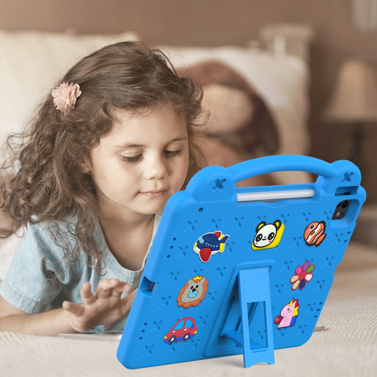 For iPad Pro 13 2025 / 2024 Handle Kickstand Children EVA Shockproof Tablet Case(Sky Blue) by bashfashion