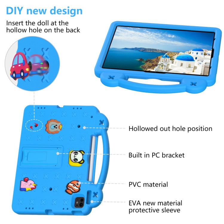 For iPad Pro 13 2025 / 2024 Handle Kickstand Children EVA Shockproof Tablet Case(Sky Blue) by bashfashion