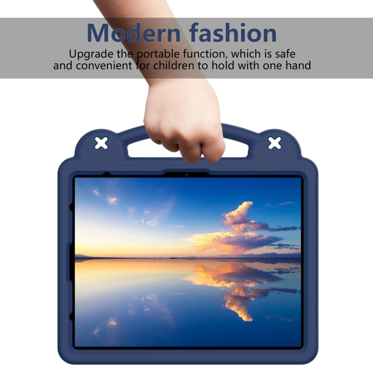 For iPad Pro 12.9 2022 / 2021 Handle Kickstand Children EVA Shockproof Tablet Case(Navy Blue) by bashfashion
