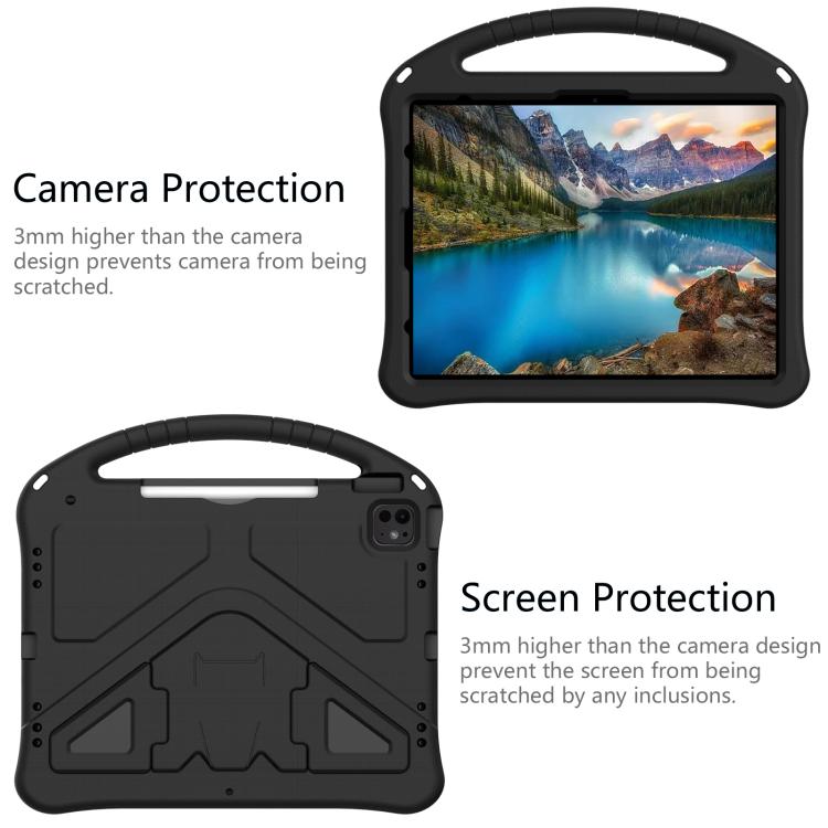 For iPad Pro 13 2025 / 2024 EVA Shockproof Tablet Case with Holder(Black) by bashfashion