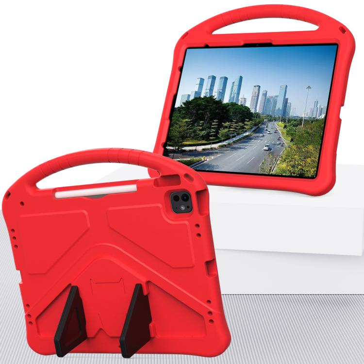 For iPad Pro 12.9 2022 / 2021 EVA Shockproof Tablet Case with Holder(Red) by bashfashion