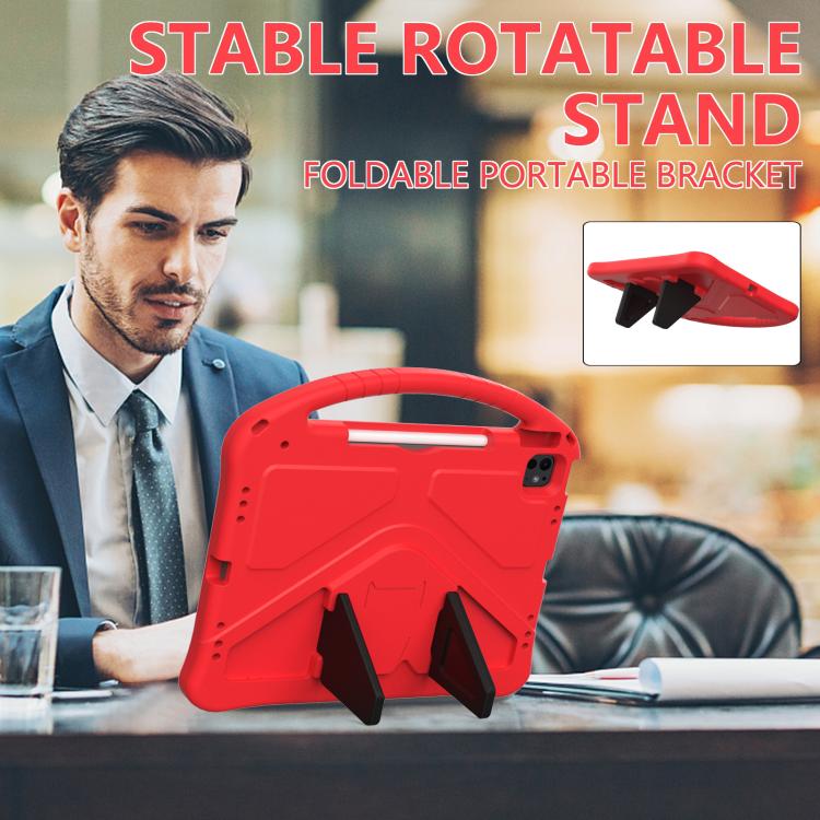 For iPad Pro 12.9 2022 / 2021 EVA Shockproof Tablet Case with Holder(Red) by bashfashion