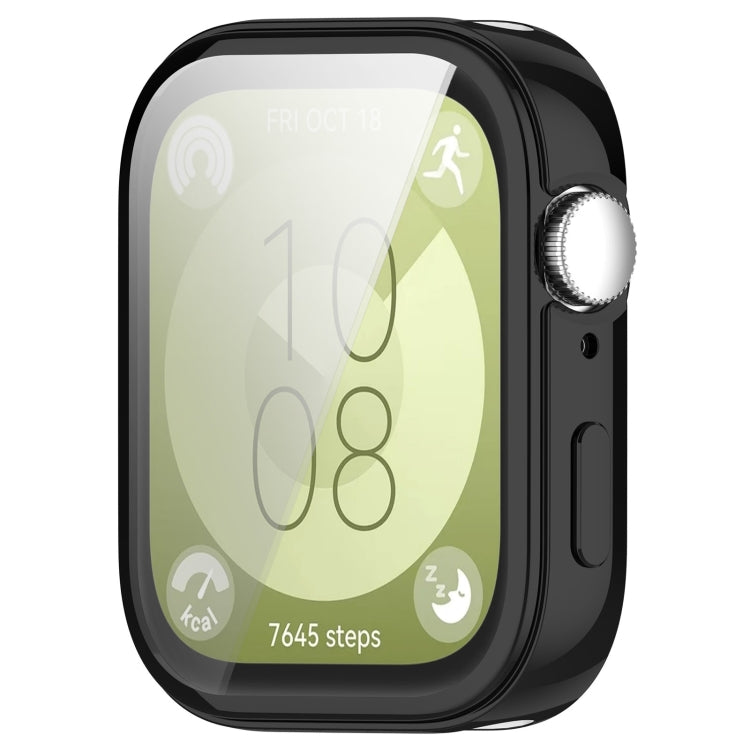 For Huawei Watch Fit 3 Full Coverage TPU Electroplated Watch Protective Case(Black) by bashfashion