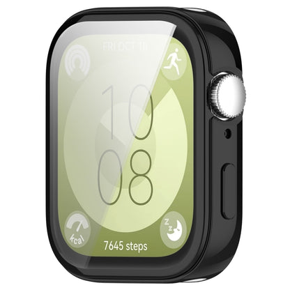 For Huawei Watch Fit 3 Full Coverage TPU Electroplated Watch Protective Case(Black) by bashfashion