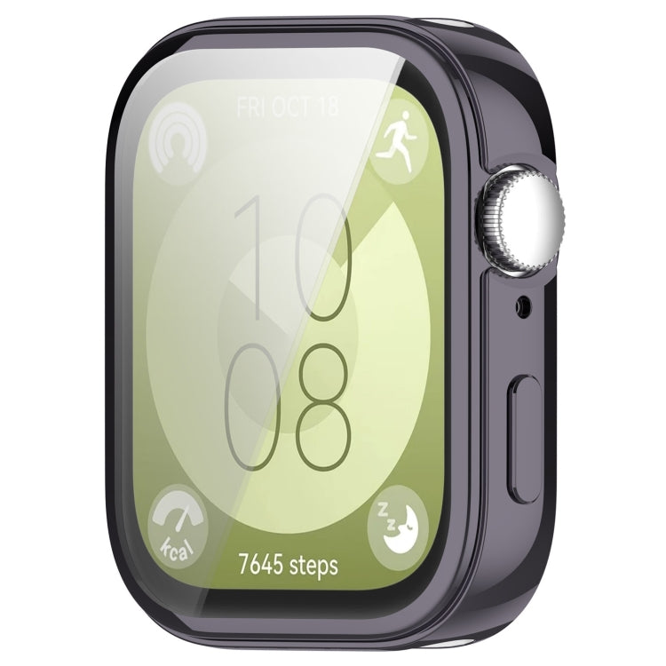 For Huawei Watch Fit 3 Full Coverage TPU Electroplated Watch Protective Case(Grey) by bashfashion