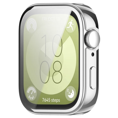 For Huawei Watch Fit 3 Full Coverage TPU Electroplated Watch Protective Case(Sliver) by bashfashion