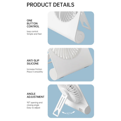 AR-13 Home Office Hanging Fan Summer Cooler Silent Operation Desktop Fan(White) by bashfashion