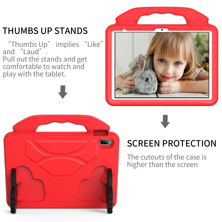 For iPad Air 11 2025 / 2024 Children EVA Shockproof Tablet Case with Thumb Bracket(Red) by bashfashion