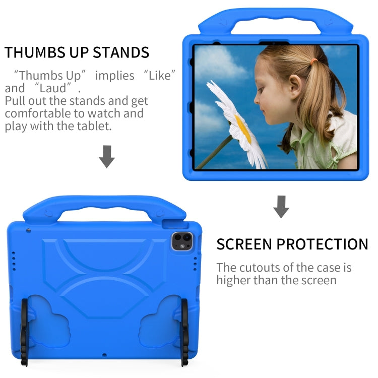 For iPad Pro 13 2025 / 2024 Children EVA Shockproof Tablet Case with Thumb Bracket(Blue) by bashfashion