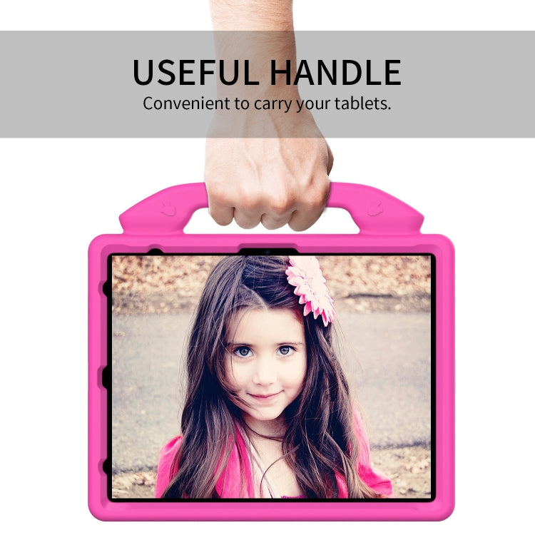 For iPad Pro 12.9 2022 / 2021 / 2020 Children EVA Shockproof Tablet Case with Thumb Bracket(RoseRed) by bashfashion