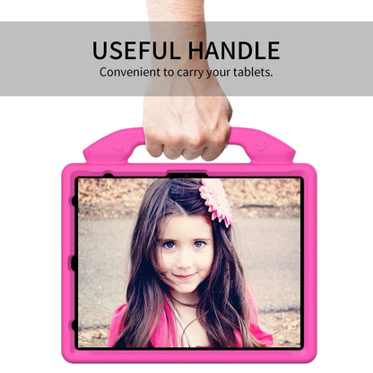 For iPad Pro 12.9 2022 / 2021 / 2020 Children EVA Shockproof Tablet Case with Thumb Bracket(RoseRed) by bashfashion