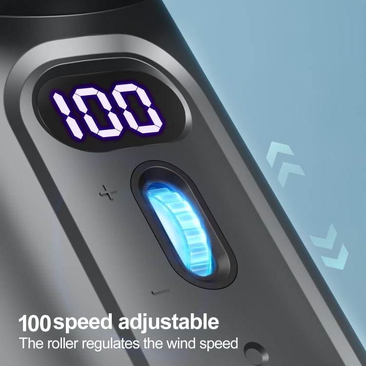 FC1 100 Wind Speed Levels Summer Cooler Desktop Fan Turbine Handheld Fan(Black) by bashfashion