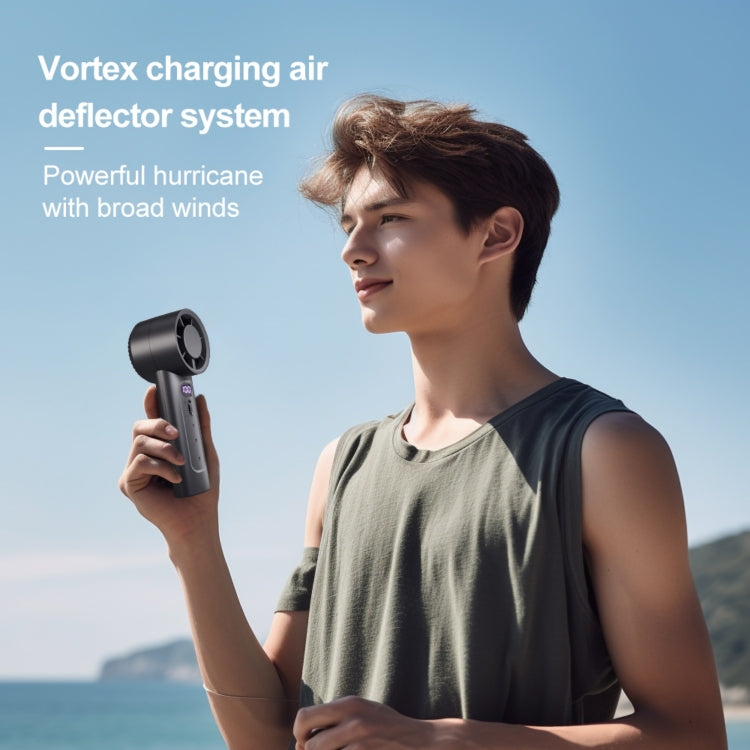 FC1 100 Wind Speed Levels Summer Cooler Desktop Fan Turbine Handheld Fan(White) by bashfashion