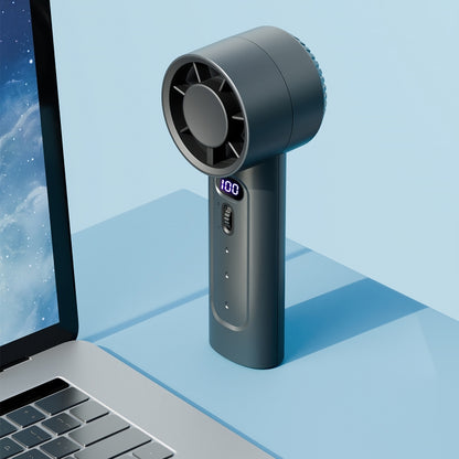 FC1 100 Wind Speed Levels Summer Cooler Desktop Fan Turbine Handheld Fan(Black) by bashfashion