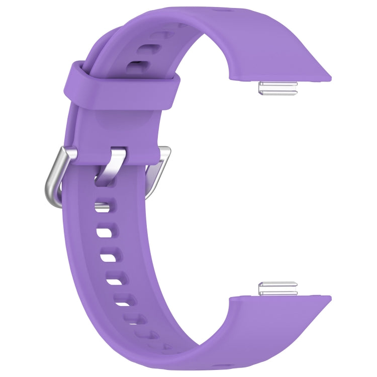 For Huawei Watch Fit3 Silicone Soft Watch Band + Clear Watch Protective Case Set(Lilac Purple) by bashfashion