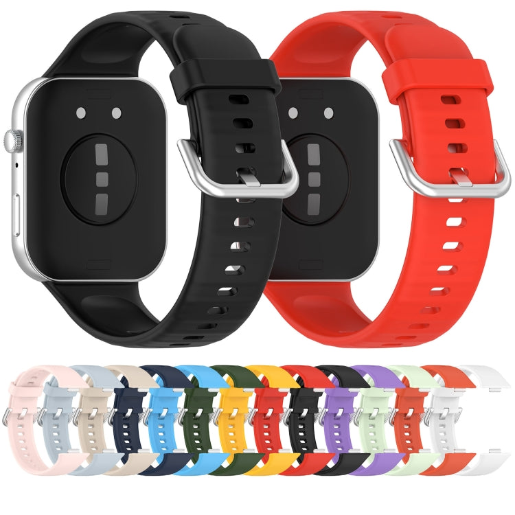 For Huawei Watch Fit3 Silicone Soft Watch Band + Clear Watch Protective Case Set(Orange) by bashfashion