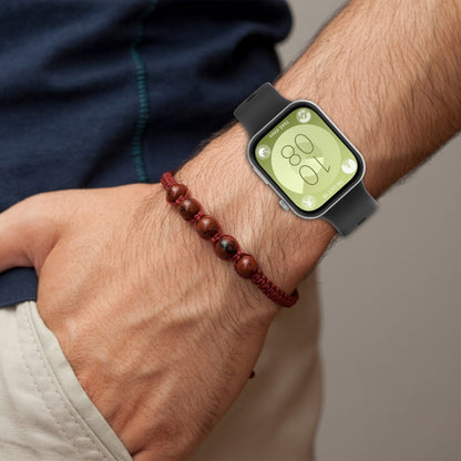 For Huawei Watch Fit3 Silicone Soft Watch Band + Clear Watch Protective Case Set(Midnight Blue) by bashfashion