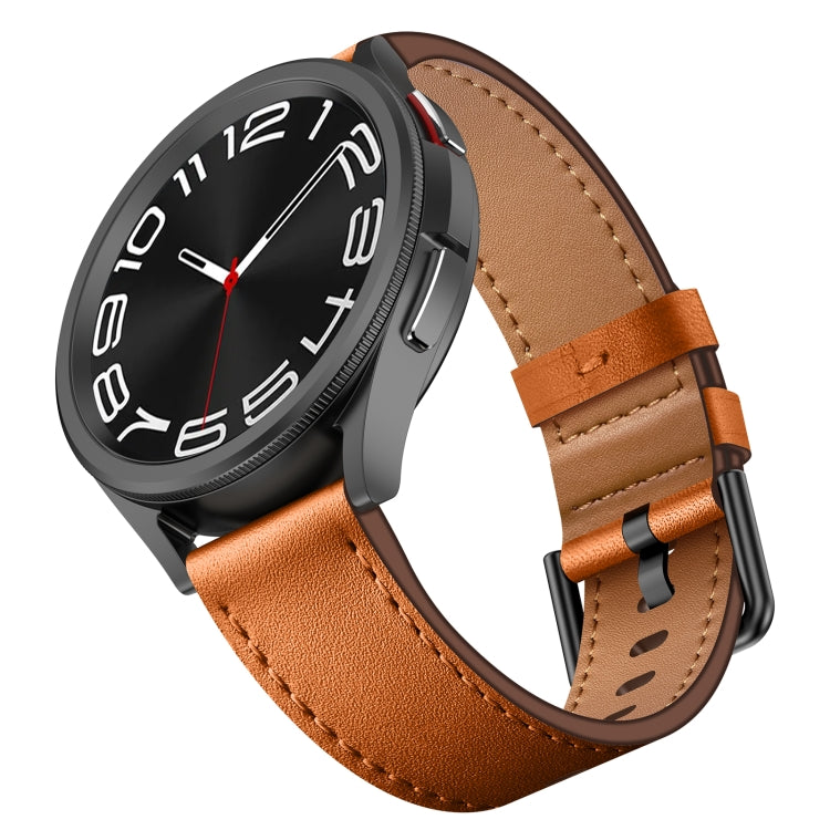 For Samsung Galaxy Gear S3 22mm SX Connector Metal Button Switch Leather Watch Band(Brown) by bashfashion