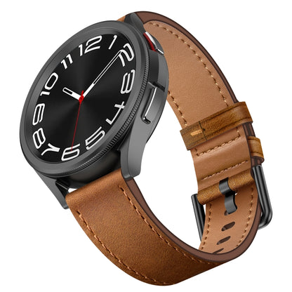 For Samsung Galaxy Gear S3 22mm SX Connector Metal Button Switch Leather Watch Band(Red Brown) by bashfashion